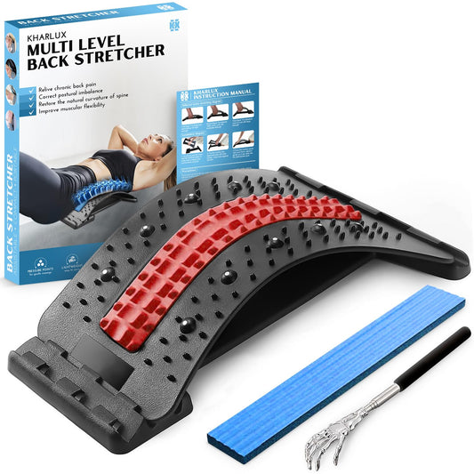 Magnetic Therapy Acupuncture Massage Lumbar Back Stretcher