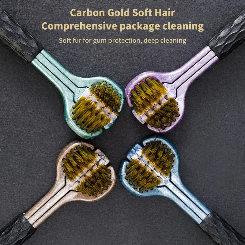 Triple Head Design for 360° Cleaning Toothbrush  2 PACK