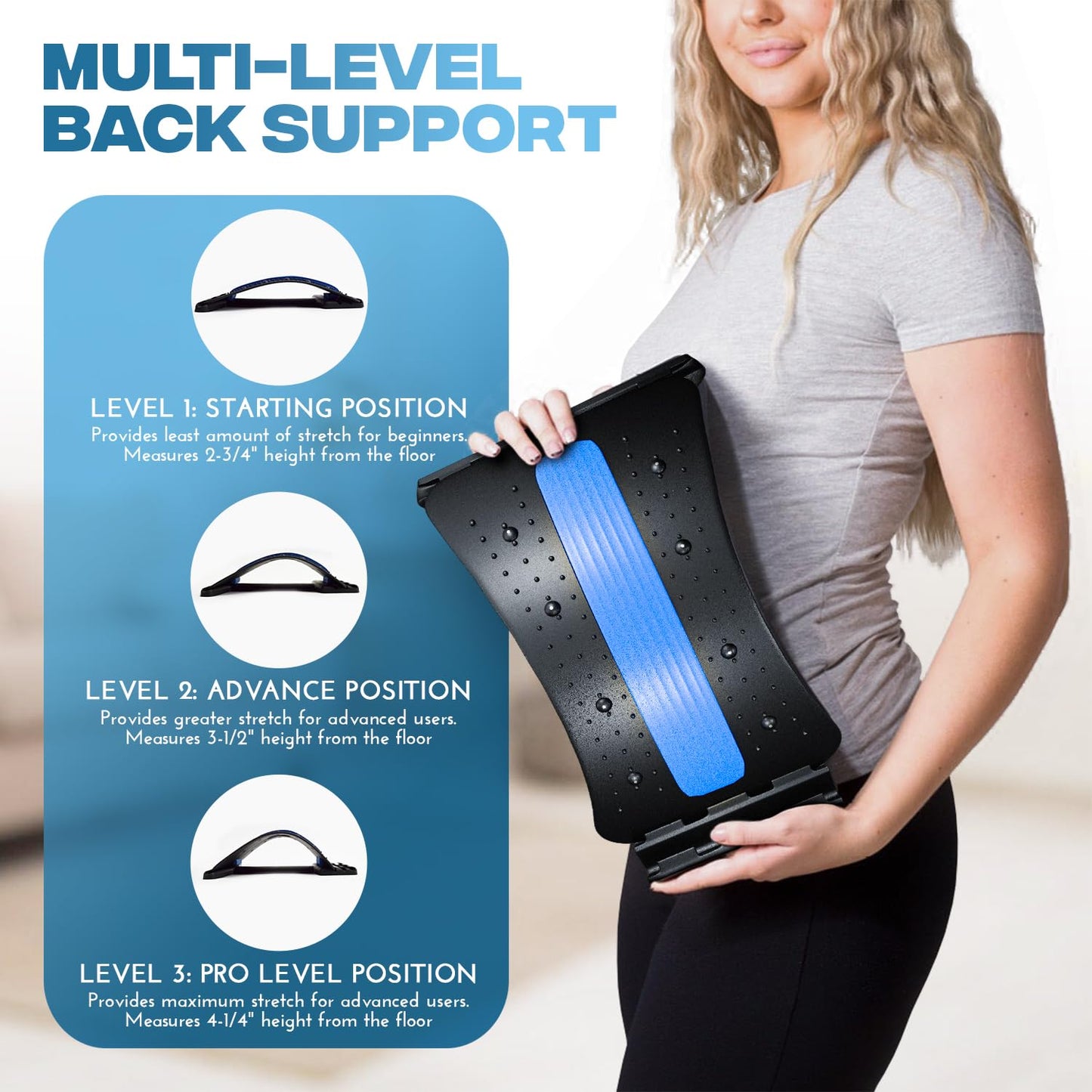 Magnetic Therapy Acupuncture Massage Lumbar Back Stretcher