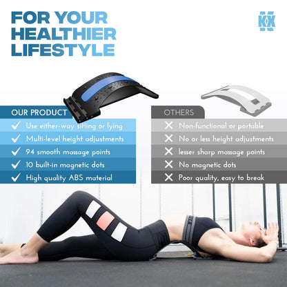 Magnetic Therapy Acupuncture Massage Lumbar Back Stretcher